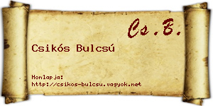 Csikós Bulcsú névjegykártya